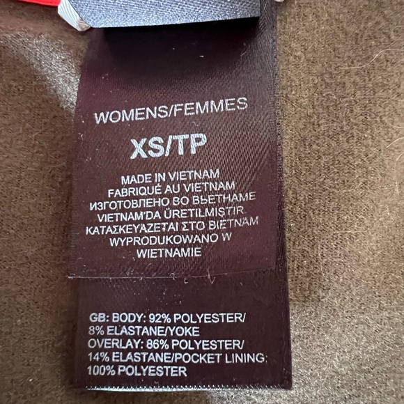 The North Face zip-up jacket, flash dry, sage green with vibrant trim. - Picture 5 of 5